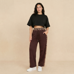 Pantalon franja leopardo
