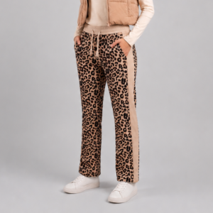 Pantalón leopardo con franja